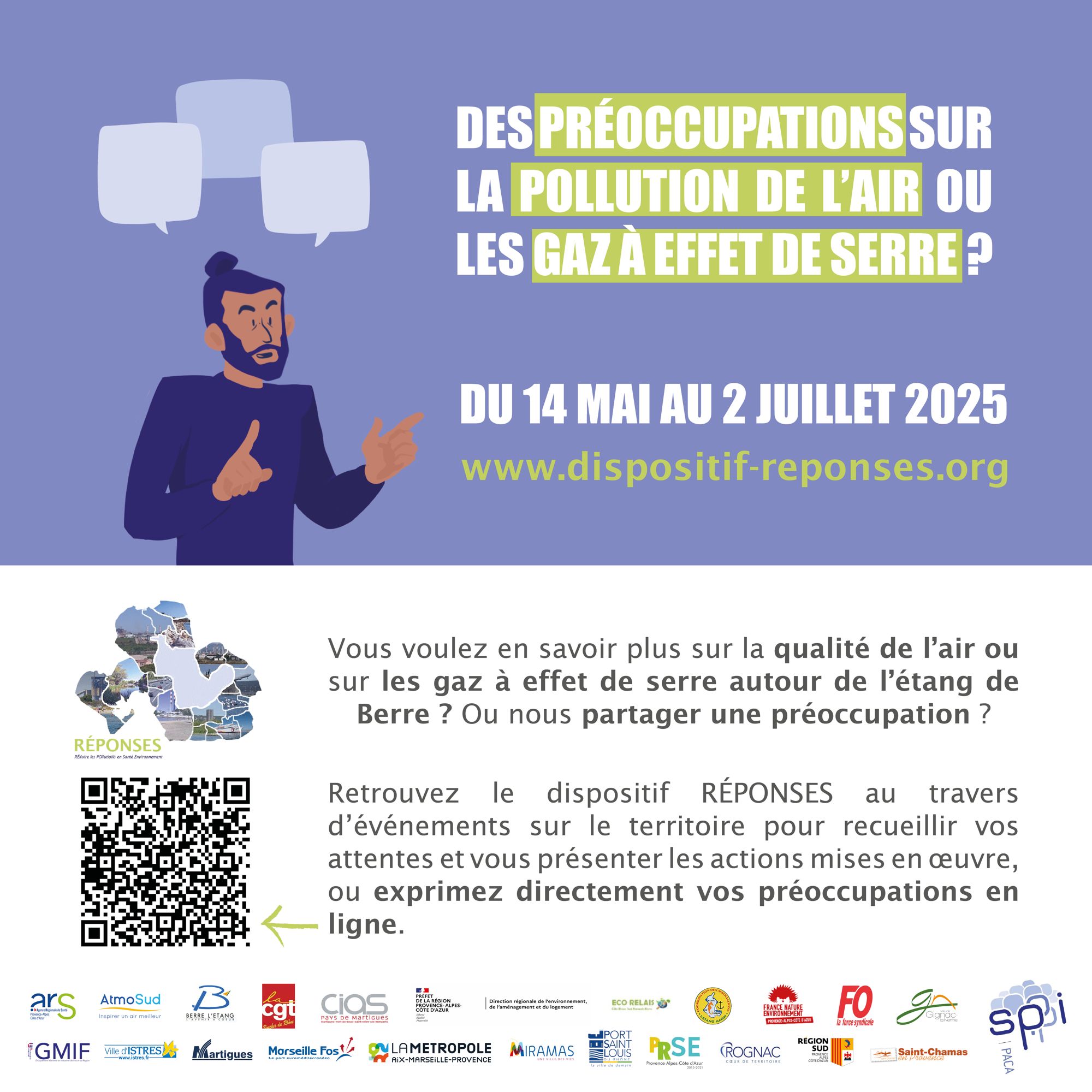 Le dispositif RÉPONSES recueille vos préoccupations sur la pollution de l'air et les gaz à effet de serre