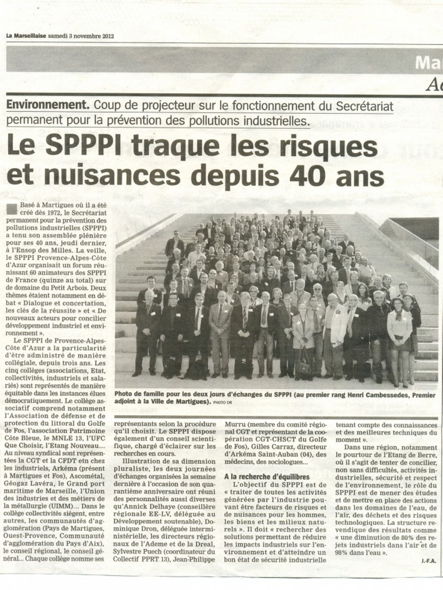 Le SPPPI traque les risques et nuisances depuis 40 ans