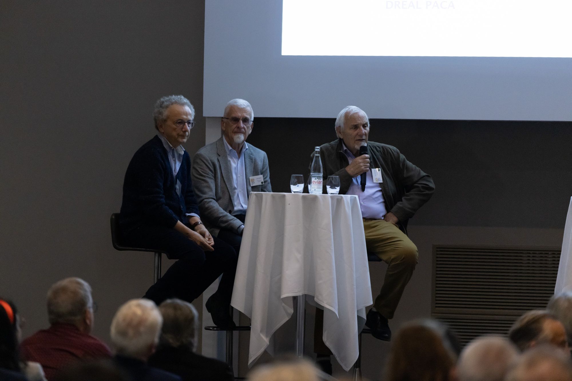 Les 50 ans du SPPPI PACA : Pierre Aplincourt, Ex Président, FNE PACA ; Gérard Férréol, Représentant, Environnement Industrie ; Yves Noack, Directeur de recherche, Cerege, 18/11/2022